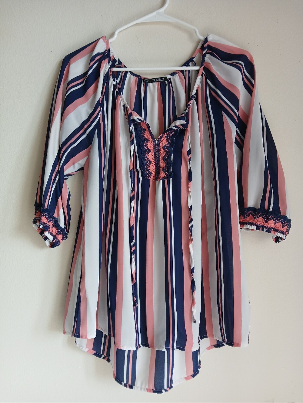 Storybuk Striped Blouse Size Large